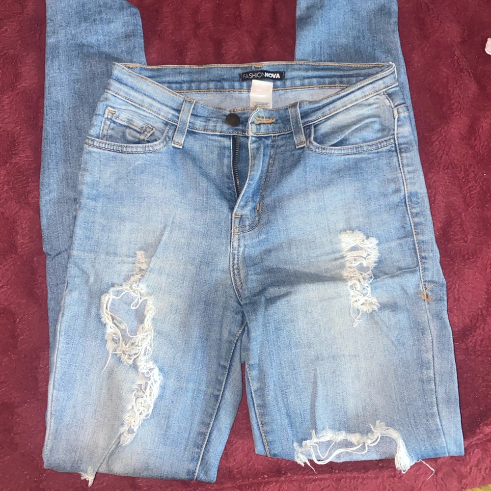 Fashion Nova medium wash jeans